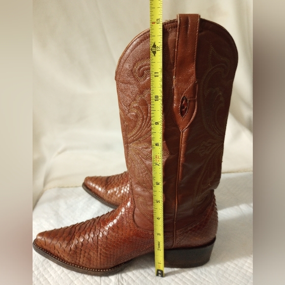 VILLANO BOOTS,COWBOY PYTHON GENUINE Size 6.5EE - Picture 5 of 15